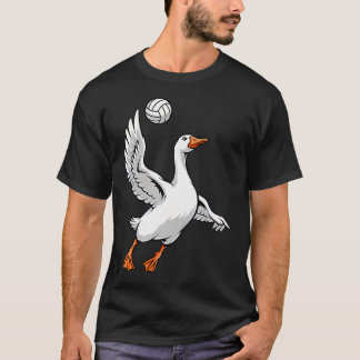 T-shirt Oie de volley-ball drôle d'animal Spiker
