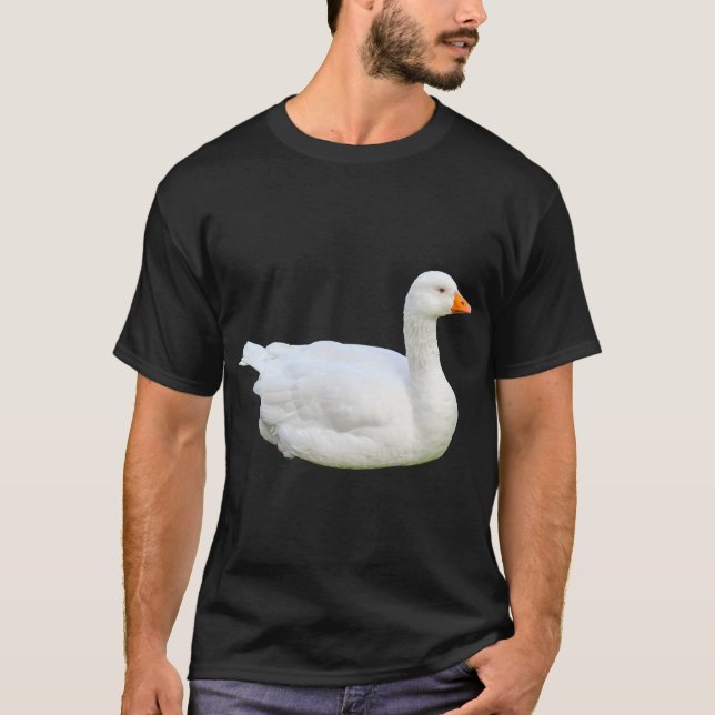 T-Shirt Oie d'Emden Blanche (Devant)