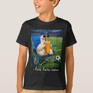 T-shirt Oie Drôle de Foot I Vis ici Maintenant