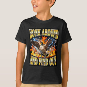 T-shirt Oie drôle qui klaxonne autour - Meme Avertissement