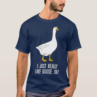T-shirt Oie J'Aime Vraiment Les Oiseaux D'Oie