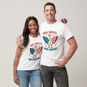 T-shirt Oie patriotique 4 juillet Coquette USA