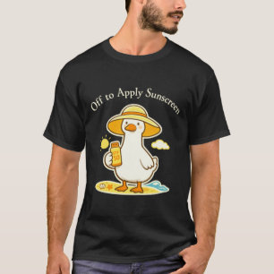 T-shirt Oie pour appliquer la crème solaire humour estival