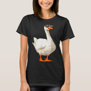 T-shirt Oie ridicule canard portant des lunettes de soleil