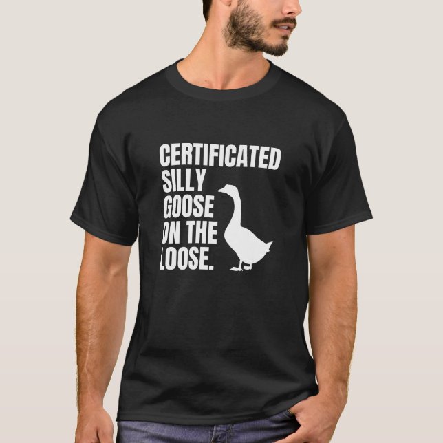 T-shirt Oie Silencieuse Certifiée Sur L'Oie Perdue (Devant)