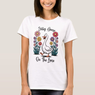 T-shirt Oie Silencieuse Sur La Chemise Perdue Boho Bella