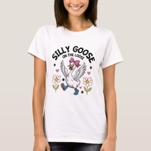 T-shirt Oie Silencieuse Sur La Chemise Perdue Joli thé a