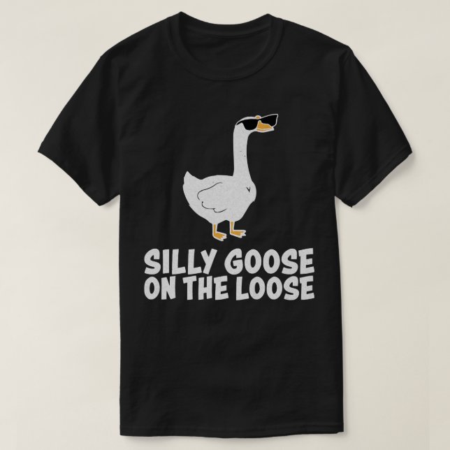 T-shirt Oie Silencieuse Sur La Perte Premium  (Design devant)
