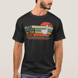T-shirt Oie Silencieuse Vintage à l'État Sauvage Oie Drôle