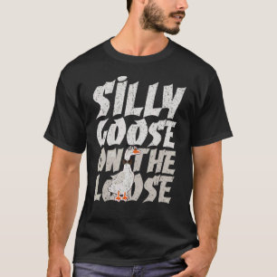 T-shirt Oie Silencieuse vintage Sur La Poule Foolish Duck