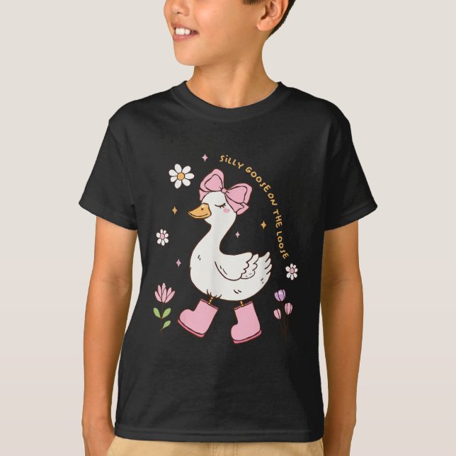 T-shirt Oie Silly Sur La Coquette Loose Bow Rose Girl Ki (Devant)