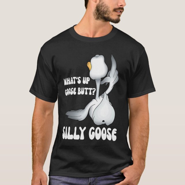 T-shirt Oie Silly Whats Up Goose Butt (Devant)