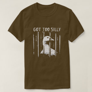 T-shirt Oie Trop Idiote Blague De Prison Drôle D'animal