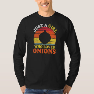 T-shirt Oignon Vintage Juste Une Fille Qui Aime Les Oignon