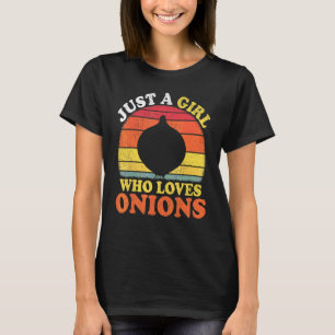 T-shirt Oignon Vintage Juste Une Fille Qui Aime Les Oignon