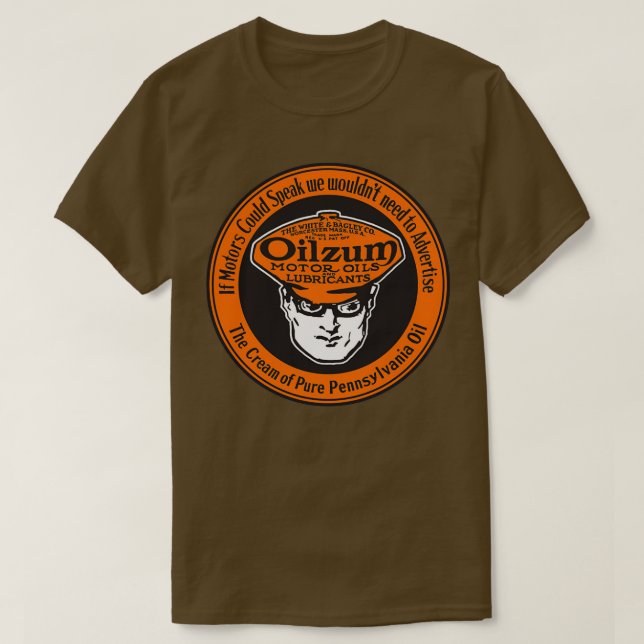 T-shirt Oilzum Vintage Motor Oil Signage (Design devant)