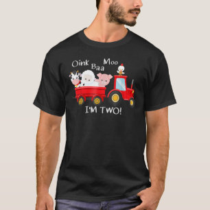 T-shirt Oink Baa Moo Im 2 Agritourisme Thème Anniversaire