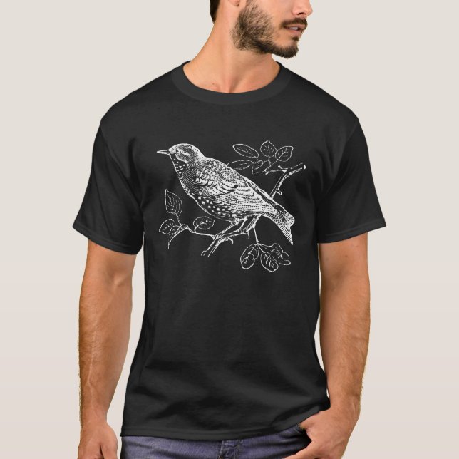 T-shirt Oiseau #001 (inversion) (Devant)