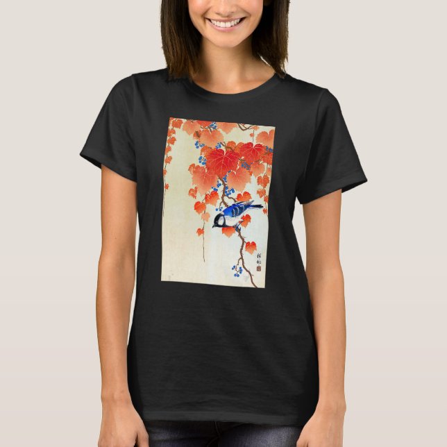 T-shirt Oiseau à la branche par Ohara Koson (Devant)