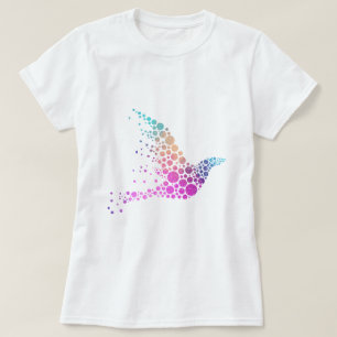 T-shirt Oiseau Abstrait coloré en vol
