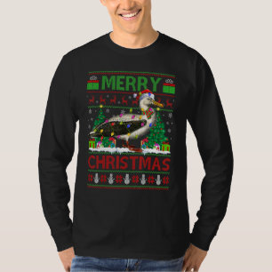 T-shirt Oiseau Albatros   Lumières de Noël Albatros laid N