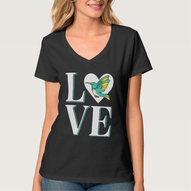 T-shirt Oiseau Amoureux Colibri (Devant)