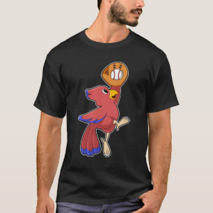 T-shirt Oiseau au baseball avec gant de baseball