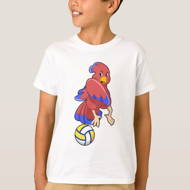 T-shirt Oiseau aux sports de volley-ball (Devant)