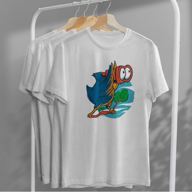 T-shirt Oiseau Avec Jumelles (Créateur téléchargé)