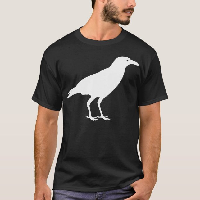 T-shirt Oiseau blanc de corneille (Devant)