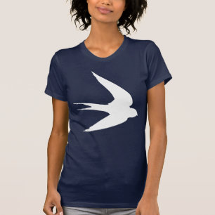 T-shirt Oiseau blanc d'hirondelle en vol