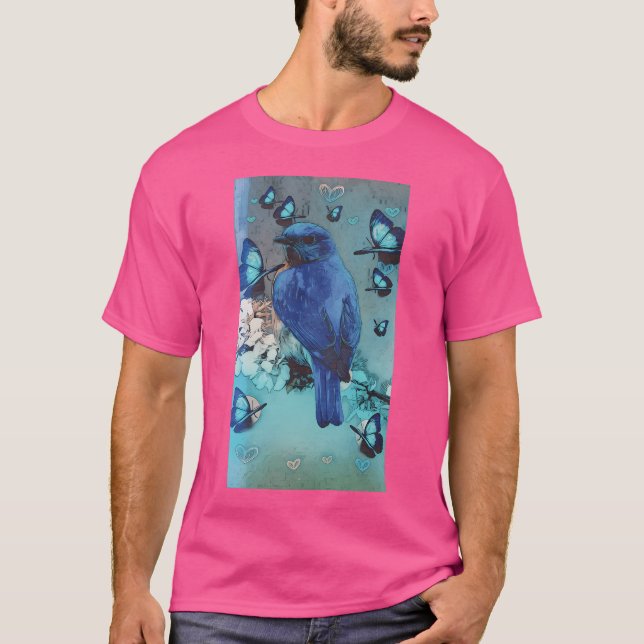 T-shirt Oiseau bleu (Devant)