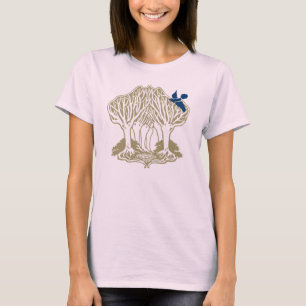 T-shirt Oiseau bleu dans les arbres