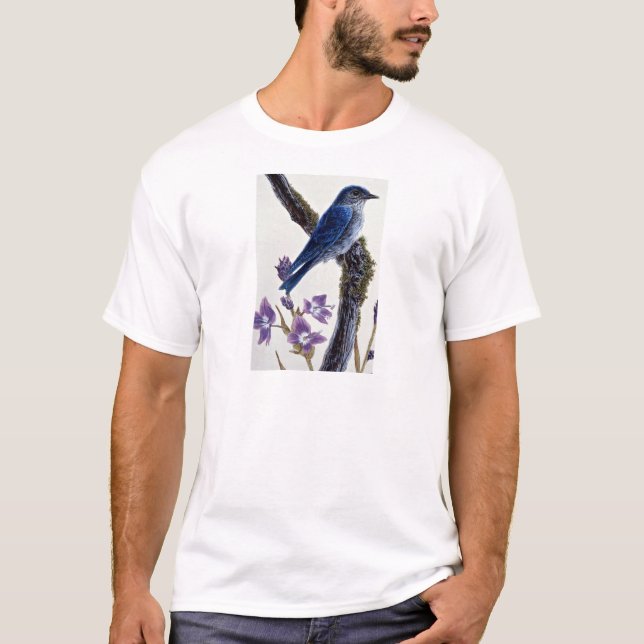 T-shirt Oiseau bleu de montagne (Devant)