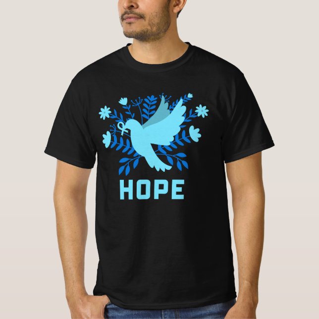 T-shirt Oiseau bleu d'espoir et de paix - Dove (Devant)