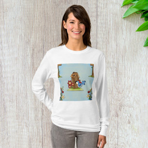 T-shirt Oiseau Bleu Fantaisiste et Maison d'Oiseau Printem