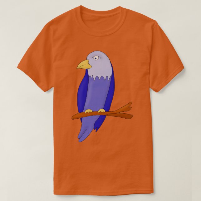 T-shirt Oiseau bleu sur une branche (Design devant)