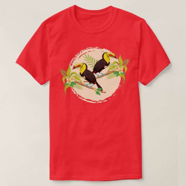 T-shirt Oiseau bTropical d'été Toucan (Design devant)