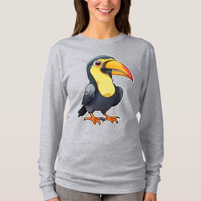 T-shirt Oiseau Chibi Tropical (Devant)