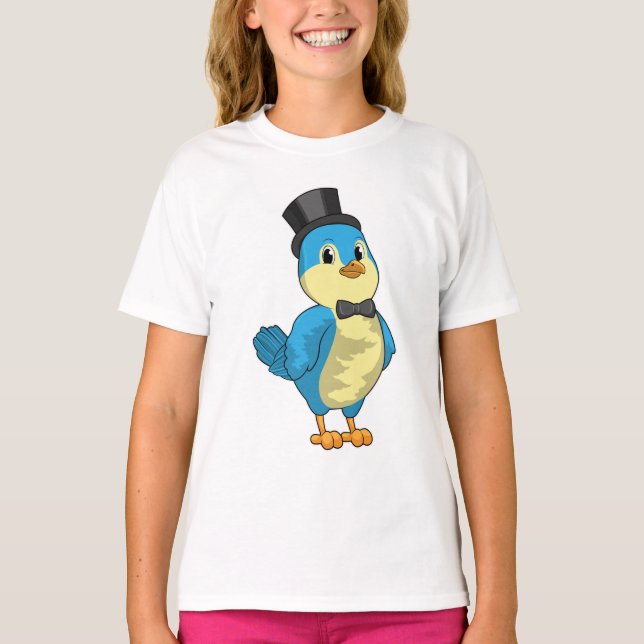 T-shirt Oiseau comme marié avec ruban (Devant)