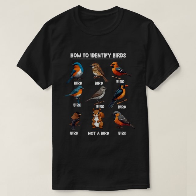 T-shirt Oiseau Comment identifier les oiseaux Amateurs d'o (Design devant)