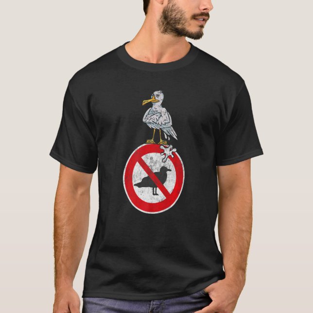 T-shirt Oiseau croustillant Mouette mouette (Devant)