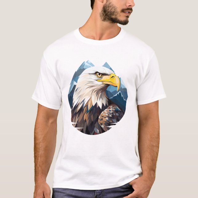 T-shirt Oiseau d'aigle Animal Monde Faune Beauté Découvert (Devant)