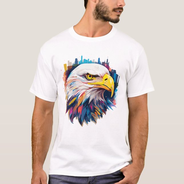 T-shirt Oiseau d'aigle Animal Monde Faune Beauté Découvert (Devant)