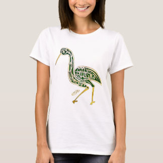 T-shirt Oiseau de calligraphie (cigogne)