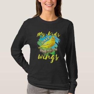 T-shirt Oiseau de compagnie Canari Pinson Maman Papa Mes e