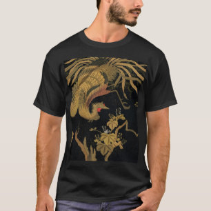 T-shirt Oiseau de coq d'or Classique japonais Antique