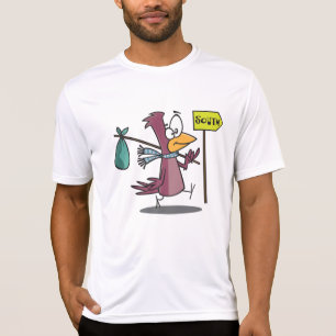 T-shirt Oiseau de dessin animé migrant vers le sud