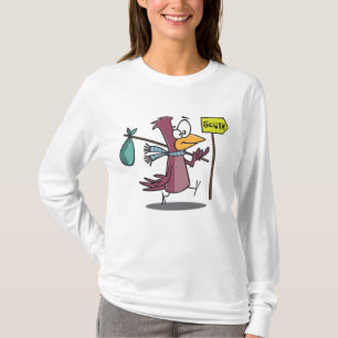 T-shirt Oiseau de dessin animé migrant vers le sud en voya