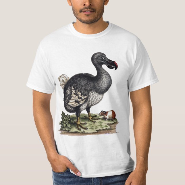 T-shirt Oiseau de Dodo antique et cochon de Guinée (Devant)